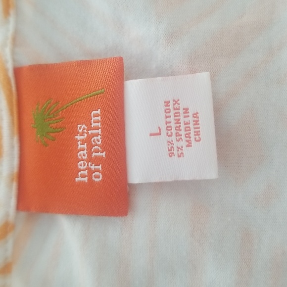 🦋Hearts of Palm Cotton Blend Palm Frond Print Top - Picture 4 of 4